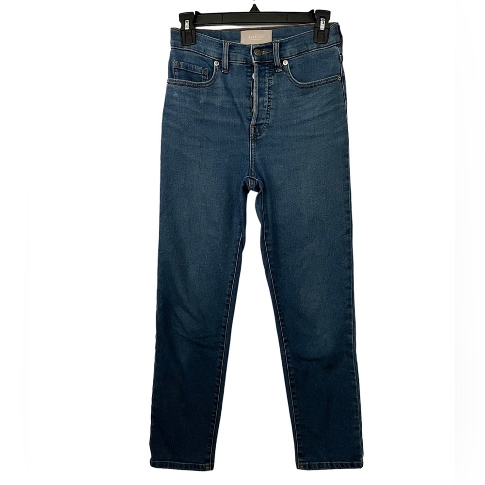 Everlane Cigarette Jeans High rise slim straight button fly stretch denim 25